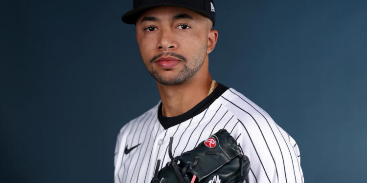 TAMPA, FLORIDA - FEBRUARY 18: Devin Williams #38 of the New York Yankees poses for a portrait during the New York Yankees Photo Day at George M. Steinbrenner Field on February 18, 2025 in Tampa, Florida. (Photo by Elsa/Getty Images)