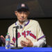 Newly elected Baseball Hall of Fame inductee Ichiro Suzuki has invited the lone voter who left him off of their ballot to have a chat. (AP Photo/Hans Pennink)