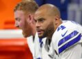 Dak Prescott on the bench