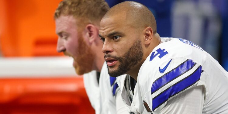 Dak Prescott on the bench