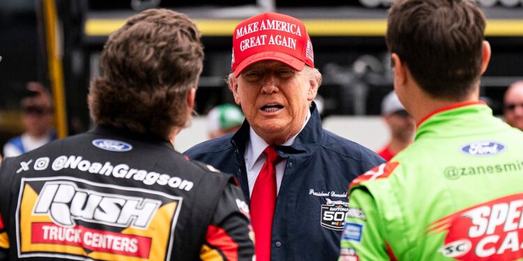 Trump and NASCAR drivers