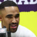 Jalen Hurts of the Philadelphia Eagles addresses the media during Super Bowl LIX Opening Night. (Photo by Chris Graythen/Getty Images)