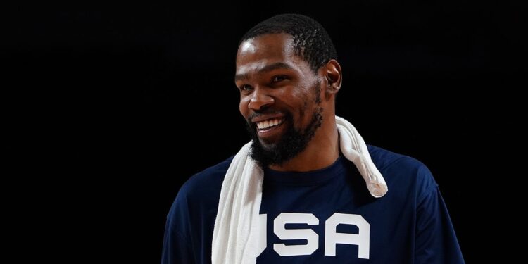 Kevin Durant smiles