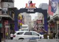 Police barricade on Bourbon Street