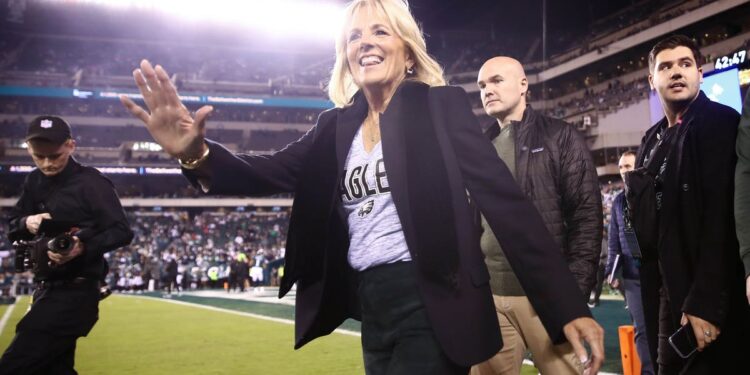 Jill Biden at Eagles game