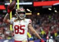 George Kittle celebrates