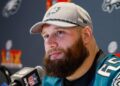 Lane Johnson fields questions