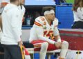 Patrick Mahomes on bench