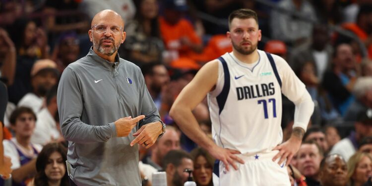 Jason Kidd and Luka Doncic