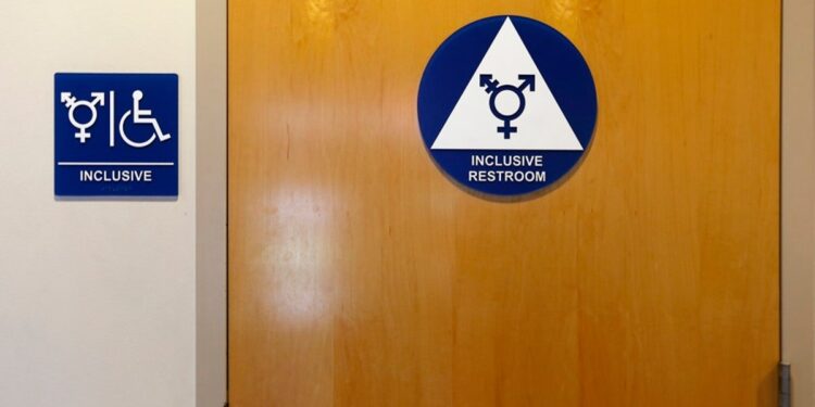 A gender-neutral bathroom is seen at the University of California, Irvine in Irvine, California September 30, 2014. The University of California will designate gender-neutral restrooms at its 10 campuses to accommodate transgender students, in a move that may be the first of its kind for a system of colleges in the United States. REUTERS/Lucy Nicholson (UNITED STATES - Tags: EDUCATION SOCIETY POLITICS) - GM1EAA10JEQ01