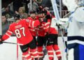 Team Canada celebrates goal