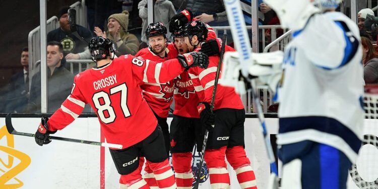 Team Canada celebrates goal