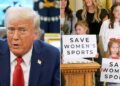 Trump and a Save Women's Sports rally