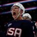 Team USA forward Brady Tkachuk celebrates scoring against Team Canada during the first period during the 4 Nations Face-Off ice hockey championship game at TD Garden. 