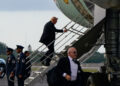 U.S. President Donald Trump departs Florida