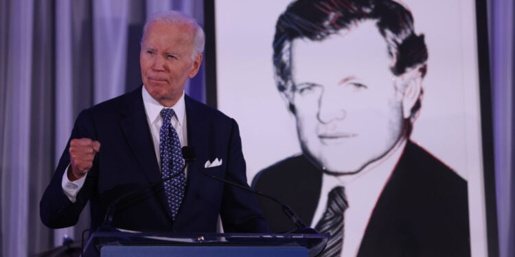 At Kennedy Institute ceremony, Biden calls for Americans to 'fight like hell'