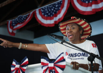 Gubernatorial Candidate Abigail Spanberger Joins Labor Day Parade In Buena Vista, Virginia