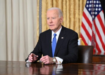 Outgoing U.S. President Joe Biden delivers a farewell address to the nation from the Oval Office