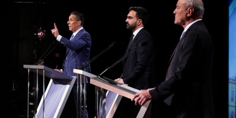 Second New York City mayoral debate at LaGuardia Performing Arts Center in New York