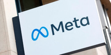 FILE PHOTO: FILE PHOTO: The logo of Meta Platforms' business group is seen in Brussels