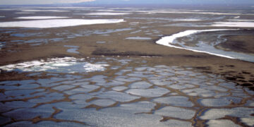 Coastal plain of the 1002 Area is seen within the Arctic National Wildlife Refuge
