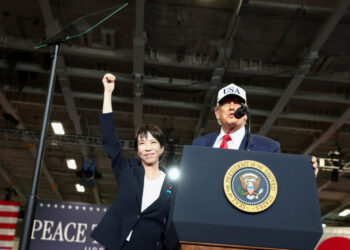 U.S. President Donald Trump visits the aircraft carrier USS George Washington at Commander, Fleet Activities Yokosuka Navy...
