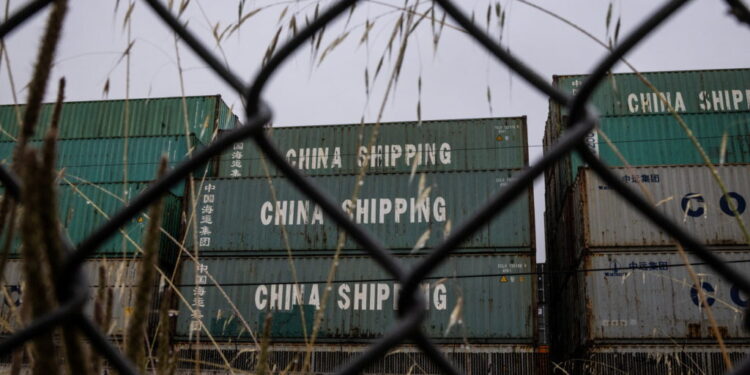 China Shipping container are seen at the port of Oakland, as trade tensions continue over U.S. tariffs with China, in Oakl...