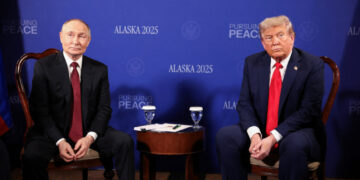 U.S. President Trump meets with Russian President Putin in Alaska