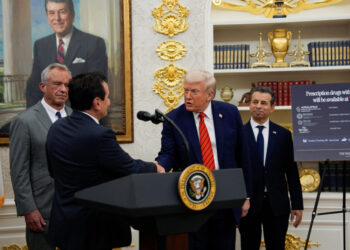 U.S. President Trump makes an announcement about lowering U.S. drug prices, in Washington