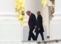 Trump departs the White House in Washington