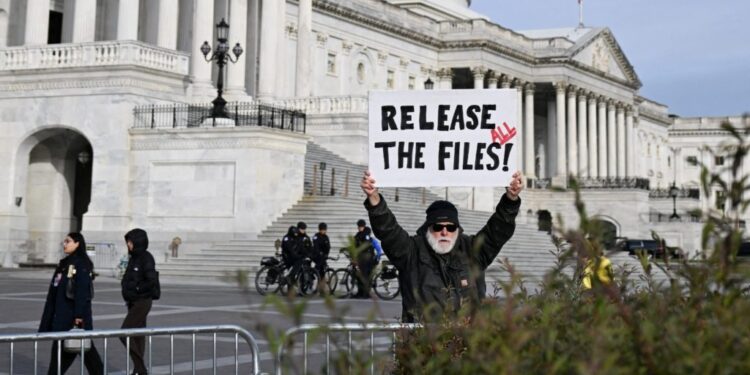 Press conference on the Epstein Files Transparency Act in Washington