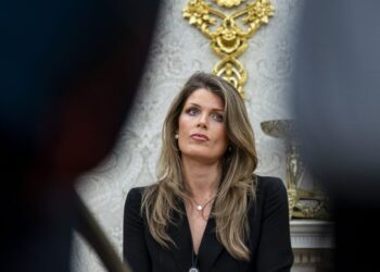 Attorney Lindsey Halligan in the Oval Office of the White House