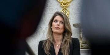 Attorney Lindsey Halligan in the Oval Office of the White House