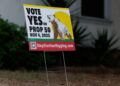 Yes on proposition 50 sign for redistricting in California