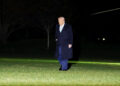 U.S. President Donald Trump arrives at the White House in Washington