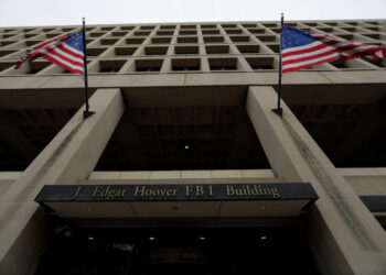 The FBI building is seen in Washington