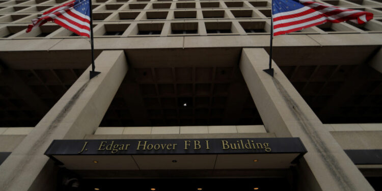 The FBI building is seen in Washington