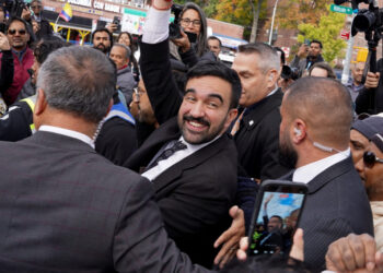 Zohran Mamdani campaigns in New York City