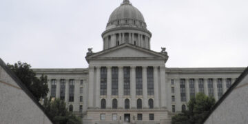 The Oklahoma State Capitol is seen in Oklahoma City