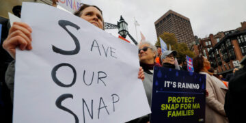Rally for SNAP benefits in Boston