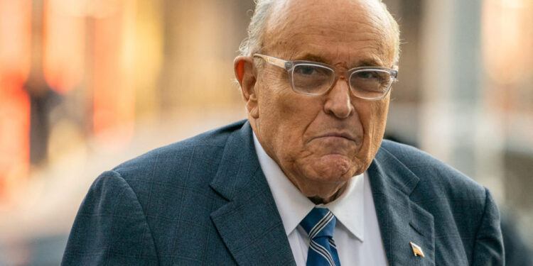 FILE PHOTO: Rudy Giuliani appears at Manhattan federal court, in New York