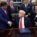 U.S. President Trump signs the funding bill to end the government shutdown, in Washington, D.C.