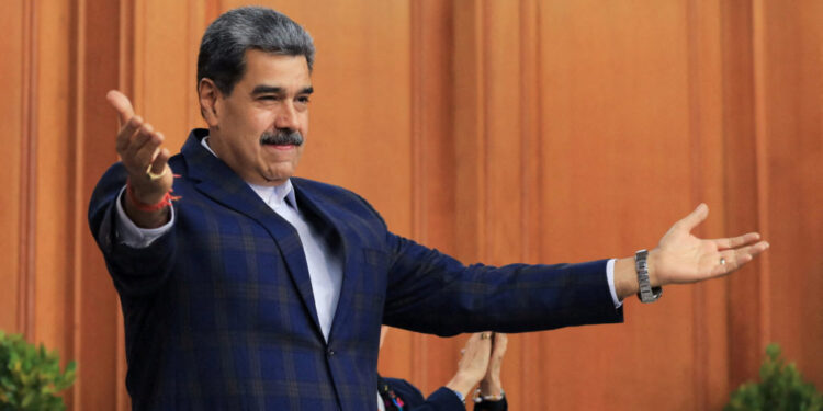 Venezuela's President Maduro participates in an event with evangelical groups praying for peace