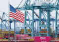 Chinese shipping containers at the Port of Los Angeles