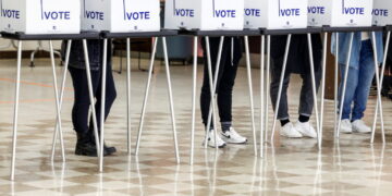 Voters head to the polls on election day in Michigan