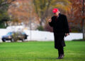 U.S. President Donald Trump arrives back to the White House after a visit to Joint Base Andrews, in Washington