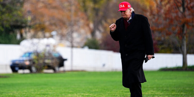 U.S. President Donald Trump arrives back to the White House after a visit to Joint Base Andrews, in Washington