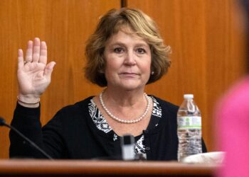 Colleton County Clerk of Court Rebecca Hill on the witness stand