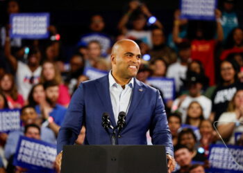 Democratic presidential nominee U.S. Vice President Harris campaigns in Houston