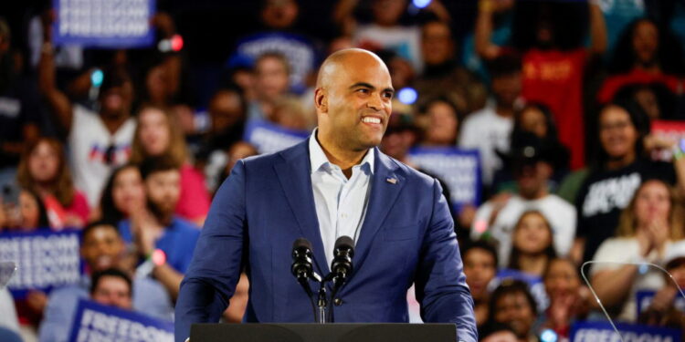 Democratic presidential nominee U.S. Vice President Harris campaigns in Houston